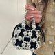 thumbnail image 5 of Bolsos de noche para mujer, bolsos y carteras de diseñador de lujo para mujer, novedad de 2024, en mini cubo trenzado con cuentas de PU, para llevar al hombro o en la muñeca, 5 of 5