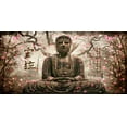 thumbnail image 2 of Ferriz, Jose 14x9 Gold Ornate Wood Framed with Double Matting Museum Art Print Titled - Buddha in tree silver, 2 of 4