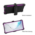thumbnail image 2 of SOATUTO Heavy Duty Full Body Protective Case with Kickstand and Belt Swivel Clip for Galaxy Note 10 Plus (Purple), 2 of 7