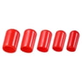thumbnail image 3 of Uxcell 100Pcs Round Rubber End Caps Protective Caps 8mm 9mm 10mm 11mm 12mm Red Screw Thread Protectors, 3 of 5