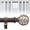Walnut Wood-White, variant on OLV Boho Curtain Rods 36-88" Heavy Duty with Wood Grain Leaf Finial,Burlywood-white