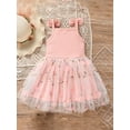 thumbnail image 2 of Zehjuhan Toddler Baby Girl Dress Sleeveless Strap Knit Dress Daisy Tutu Dresses Princess Sundress, 2 of 5