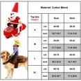 thumbnail image 5 of JUNWELL Christmas Santa Claus Pet Dog Fancy Dress Jacket Coat Costume Outfit Clothes, L, 5 of 5