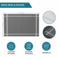 thumbnail image 5 of Deep Grey Placemats Set of 6,Wipeable Washable Table Mats for Dining Tables, Minimalist Art Place Mats for Kitchen Event Party Tabletop Decor, 5 of 9