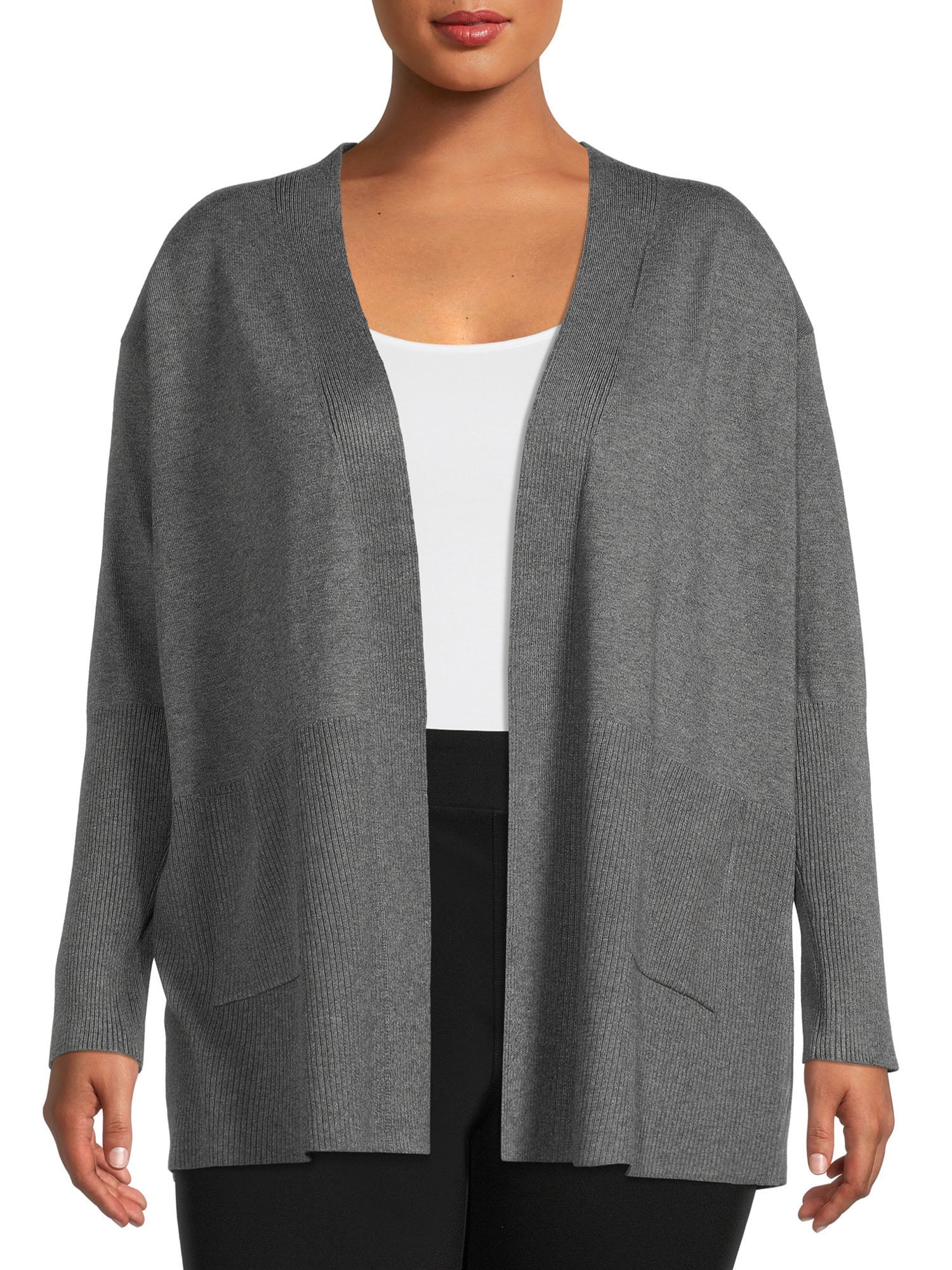 Terra & Sky Women's Plus Size Core Cardigan Sweater