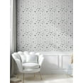 thumbnail image 5 of Ambesonne Muted Colors Peel & Stick Wallpaper for Home, Greyscale Lines Dots, 13"x72", Grey and Coconut, 5 of 6