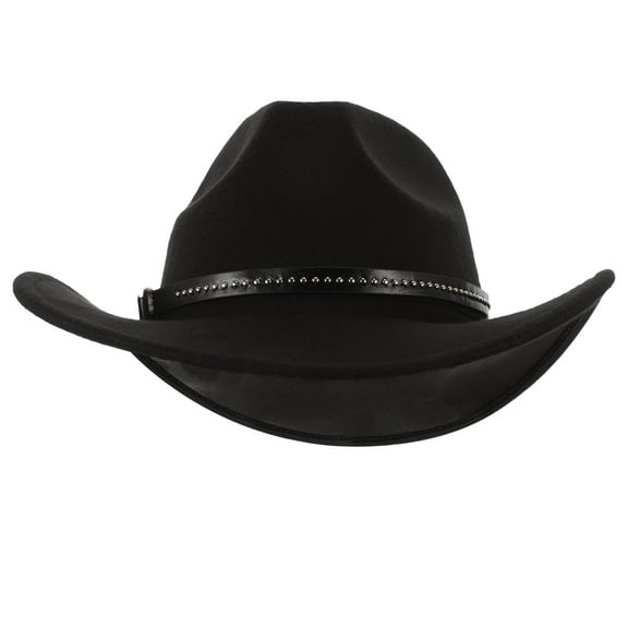 PAMINGONO Western Cowboy Hat For Women Men Durable Felt Design Stylish Party Accessory For Outdoor Events