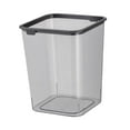 thumbnail image 3 of Contenedor de basura canasta de canasta de cesta minimalista abierta top 15 litera de basura de basura basura para tocador de cocina baño de baño negro y gris, 3 of 8