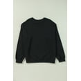 thumbnail image 5 of Women's Plus Size Black Solid Crew Neck Drop Shoulder Sweatshirt | [ZhiHiMeRi] | (US 26W-28W)4X, 5 of 10