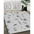 thumbnail image 2 of Ahgly Company Indoor Round Patterned Platinum Gray Area Rugs, 7' Round, 2 of 6
