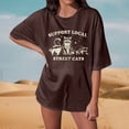 thumbnail image 2 of YDLCAFD T-Shirts Personnalisés devant et derrière Mode Décontractée pour Femmes Col Rond Imprimés T-Shirts Été Manches Courtes T-Shirts Décontractés Amples Haut, 2 of 4