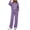 Teuyenhk Purple, variant on Teuyenhk Women's 2 Piece Sweatsuits Fall Fleece Lined Matching Lounge Sets Zip Up Hoodies Drawstring Straight Leg Pants Airport Travel Track Suits