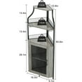 thumbnail image 4 of Sunvasagoo Corner Wine Bar Cabinet, 50-Bottle Storage, Adjustable Shelves, MDF&Metal Frame in Gray, 4 of 9