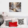 thumbnail image 4 of Nawypu  Canvas Print Wall Art Winter Snow River Forest Nature Wilderness Illustrations Fine Art Decorative Landscape Colorful for Living Room, Bedroom, Office, 4 of 4