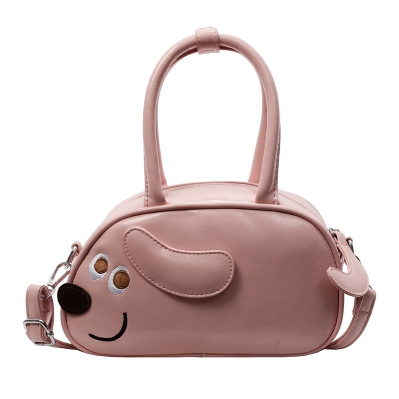 Baguery Cute Dog Shape Crossbody Bag for Women Girls - 3D Dog Design Soft Faux Leather Small Purses with Adjustable Strap​