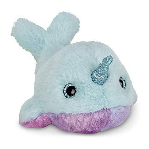 Bearington Lil Narwhally Plush Stuffed Animal Blue Narwhal 8 inches