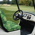 thumbnail image 6 of Pzuqiu Clover Pattern Golf Cart Seat Cover Washable, Fit for Outdoor Golf Carts Suitable for Club Car Precedent Ezgo Golf Cart, 6 of 10