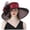 Wine, variant on Kcolen Sun Hat for Women Tea Party Hats Elegant Women's Wide Brim Sun Hat for formal Events Wedding Guest and Garden Tea Party Occasions