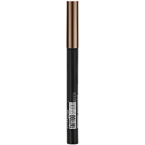 Maquillaje de Cejas Maybelline New York TattooStudio Pen Tinte, Medio, Marrón, 1 unidad