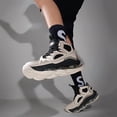 thumbnail image 5 of Men'S Breathable Athletic Sneakers - Black Low-Top Running Shoes with Cushioned Air Support, Mesh & Synthetic Upper, Rubber Sole for Gym, Basketball, Casual Wear - All-Season Comfort, Gym Shoes, Spo, 5 of 9