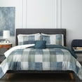 thumbnail image 1 of Wabasso  3pc Plaid Blue Check Twin/Twin XL Comforter Set, 1 of 1