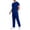 *Blue, variant on Men's Short Sleeve Medical Scrub Set,V-Neck Top and Cargo Pocket Pants Uniform For Men,Gray,S-2XL