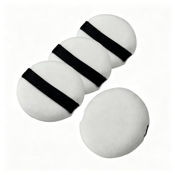 RAGUPEL 4Pcs Powder Puff 2.16 Inch Powder Makeup Puffs Pads Makeup with Ribbon Face Powder Puffs for Loose and Foundation Replacement (4Pcs Normal Size 2.16 Inch)