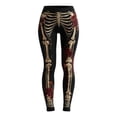 thumbnail image 4 of SJLDQY Halloween Leggings for Women Skeleton Graphic Yoga Pants Hallowmas High Waisted Stretchy Workout Leggings, 4 of 5