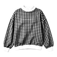 thumbnail image 4 of Axdhxbd Womens Oversized Mock Neck Sweatshirt Cute Plaid Graphic Sweatshirts Loose Fit Long Sleeve Pullover Fashion Holiday Vacation Sweatshirts S-5XL, 4 of 7