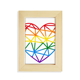 thumbnail image 1 of Rainbow Gay Lesbian modelado corazón Escritorio de madera Arte Pintura 5x7 pulgadas marco de foto foto, 1 of 4