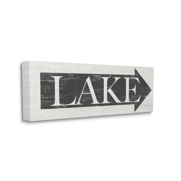 The Stupell Home Decor Collection Lake Arrow Sign Canvas Wall Art