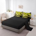 thumbnail image 3 of Erosebridal Golden Race Car Bedding Queen Size,Extreme Sports Bed In A Bag Queen Size,Car Theme Decor,Reversible,Lightweight,7 Pieces, 3 of 5