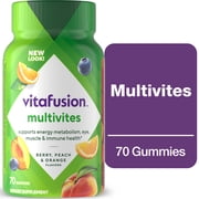 (3 pack) vitafusion MultiVites Gummy Multivitamins for Adults, Berry, Peach and Orange Flavored, 70 Count