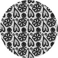 thumbnail image 1 of Ahgly Company Machine Washable Indoor Round Transitional Charcoal Black Area Rugs, 4' Round, 1 of 7