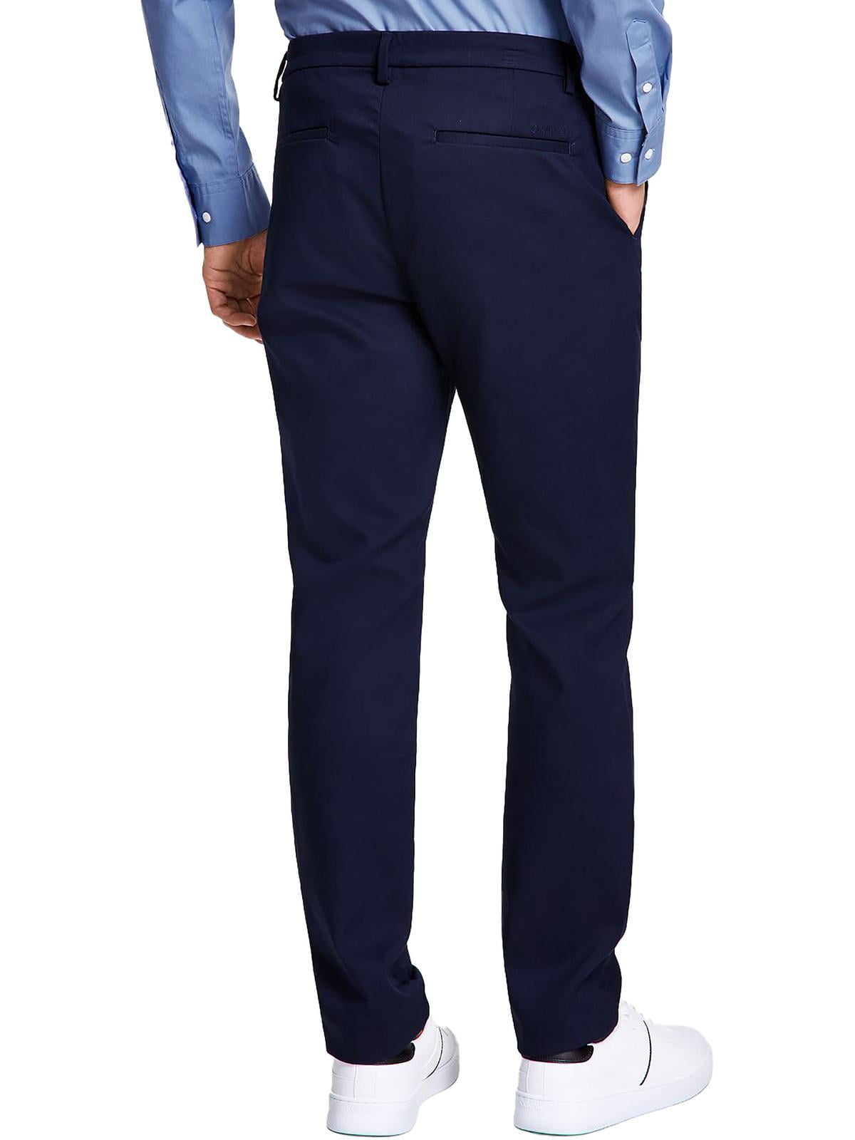 CALVIN KLEIN Mens Navy Stretch, Windowpane Plaid Extra Slim Fit Wool Blend  Suit Separate Pants 36W \ 30L - Walmart.com