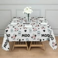 thumbnail image 3 of White Cow Moo Milk Pattern Square Tablecloth,Waterproof Square Table Cover,Wipeable Spillproof Washable Table Cover for Home Kitchen Party Decor 52"x52"(132x132cm), 3 of 6