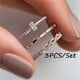 thumbnail image 1 of Conjunto de tres piezas de anillo de diamantes y circonitas con forma de cruz creativo de moda europea y americana, 1 of 4