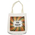 thumbnail image 1 of Circus Tote Bag, Classical Colorful Vintage Rays with Grunge Look and Typographic Element, Cloth Linen Reusable Bag for Shopping Books Beach and More, 16.5" X 14", Cream, by Ambesonne, 1 of 2