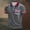 Grey, variant on Men Polo Shirt UK Flag Print Button Down Short Sleeve Casual Top For Men Festive Celebration Shirt White S