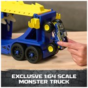 Monster Jam Launch & Load Launcher 2-in-1 Hauler Playset for Kids 3 and up