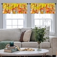 thumbnail image 4 of LALILO Kitchen Curtain Valance Colorful Oil Canvas Oil Rod Pocket Window Curtain 52"x 18" Set of 2, 4 of 5