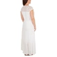 thumbnail image 2 of Luxology Womens Crochet Shoulder Sleeve Dress Medium White, 2 of 2