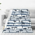 thumbnail image 4 of Salouo Retro Coconut Tree Print Bed Blankets,Flannel Blanket Comfortable Air Conditioning Blanket Lightweight Blanket for Sofa Bed Travel & Couch -60"x50", 4 of 8