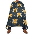 thumbnail image 2 of JSTEL Honey Bee Stars Waterproof Barber Cape for Men Women Beard Shaving Bib Apron Professional Hair Cutting Cloth, 65 x 55 inch, 2 of 6