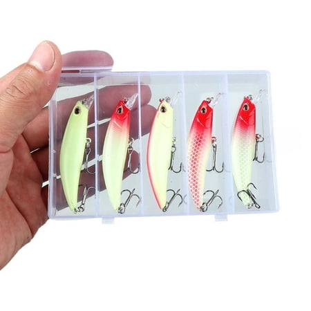 Glow Minnow Fishing Lures Phosphorescent Hard Baits for Low Light Long Cast Crankbaits for Bass Perch Mackerel Realistic Swimming Action Multi-Weight Options Available(A 5g)