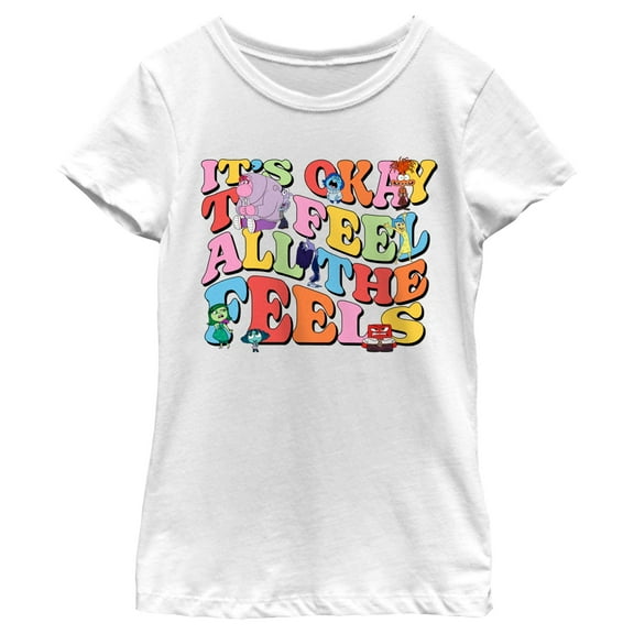 Girl's Inside Out 2 It’s Okay To Feel All the Feels Graphic T-Shirt