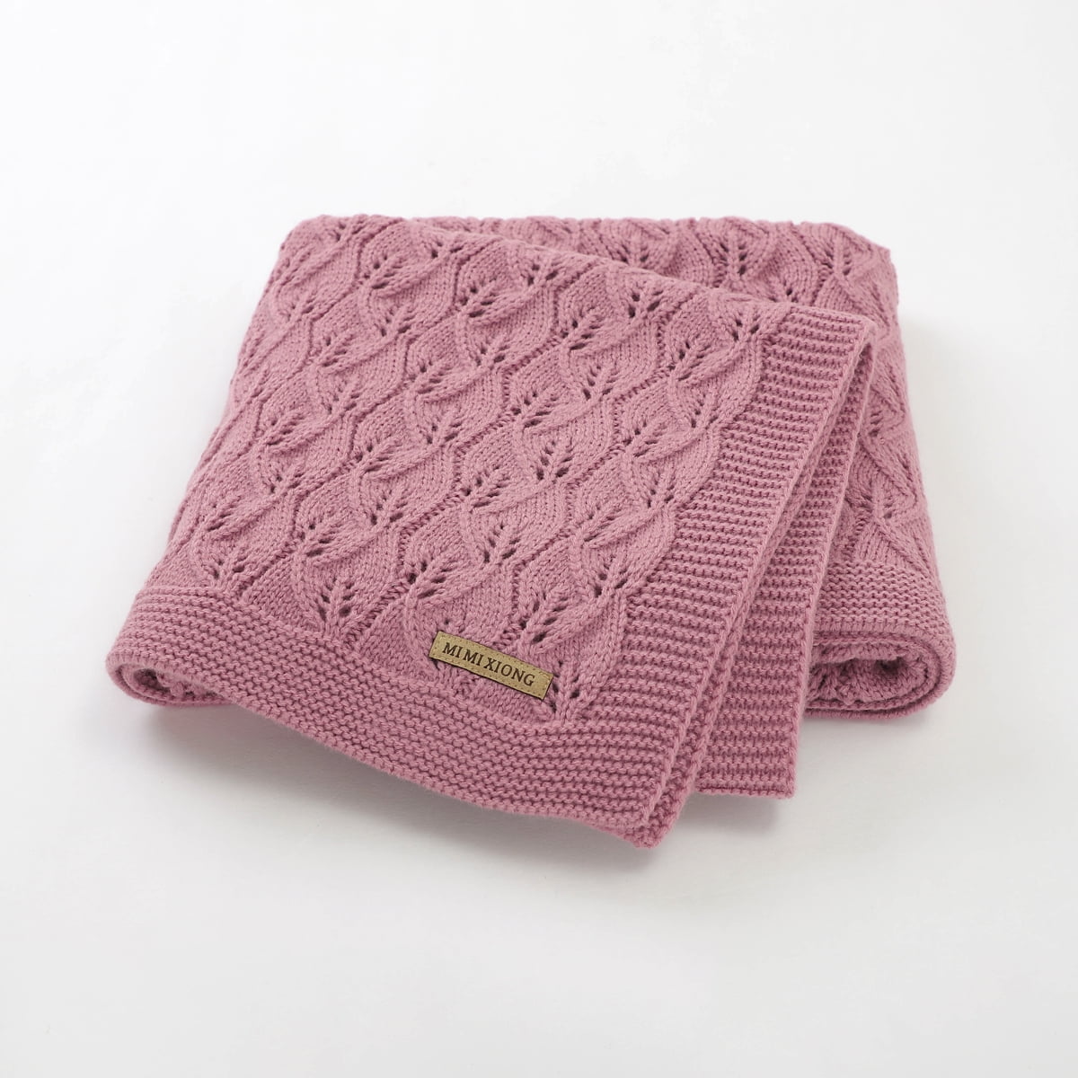 Baby Blanket Knitted 100*80CM Sleep Covers Solid Plaid Newborn Girl Boy