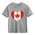 thumbnail image 2 of PIGOGI Boys Girls Maple Leaf Short Sleeve TShirt Relaxed Crewneck Casual Top Soft Breathable for Everyday Wear, 2 of 5