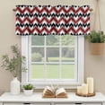 thumbnail image 3 of Abstract Geometric Window Valance Curtain Red Black Minimalist Rod Pocket Short Curtain for Living Room, Bedroom & Kitchen Window Decor 60x18in, 3 of 8
