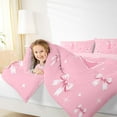 thumbnail image 4 of Castle Fairy Kids Teens Personalized Initial E Full Size Comforter Sets 3-Piece,Kawaii Pink Ribbon Bowknot Bedding Comforter Set,Dreamy Princess Lightweight Bedding Sets,Luxury Bedroom Decor, 4 of 8